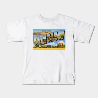 Greetings from Winslow, Arizona - Vintage Large Letter Postcard Kids T-Shirt